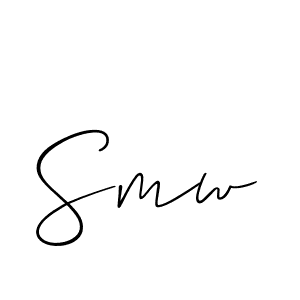 How to make Smw signature? Allison_Script is a professional autograph style. Create handwritten signature for Smw name. Smw signature style 2 images and pictures png