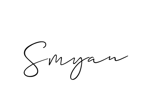 if you are searching for the best signature style for your name Smyan. so please give up your signature search. here we have designed multiple signature styles  using Allison_Script. Smyan signature style 2 images and pictures png