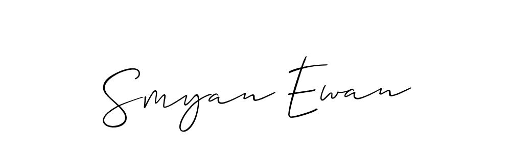 How to Draw Smyan Ewan signature style? Allison_Script is a latest design signature styles for name Smyan Ewan. Smyan Ewan signature style 2 images and pictures png