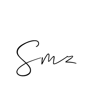 Allison_Script is a professional signature style that is perfect for those who want to add a touch of class to their signature. It is also a great choice for those who want to make their signature more unique. Get Smz name to fancy signature for free. Smz signature style 2 images and pictures png