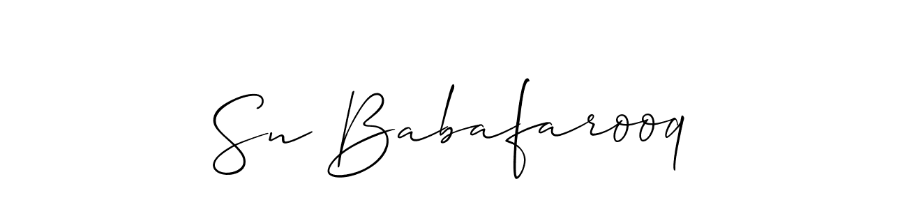 You can use this online signature creator to create a handwritten signature for the name Sn Babafarooq. This is the best online autograph maker. Sn Babafarooq signature style 2 images and pictures png