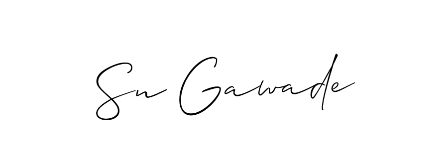 Make a short Sn Gawade signature style. Manage your documents anywhere anytime using Allison_Script. Create and add eSignatures, submit forms, share and send files easily. Sn Gawade signature style 2 images and pictures png
