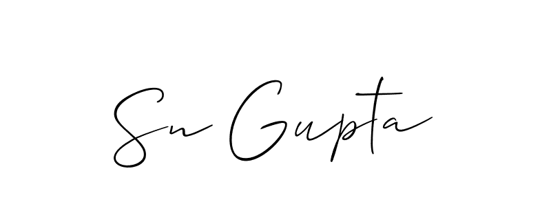 How to make Sn Gupta signature? Allison_Script is a professional autograph style. Create handwritten signature for Sn Gupta name. Sn Gupta signature style 2 images and pictures png