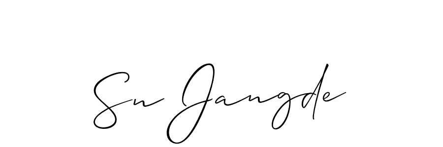 Sn Jangde stylish signature style. Best Handwritten Sign (Allison_Script) for my name. Handwritten Signature Collection Ideas for my name Sn Jangde. Sn Jangde signature style 2 images and pictures png