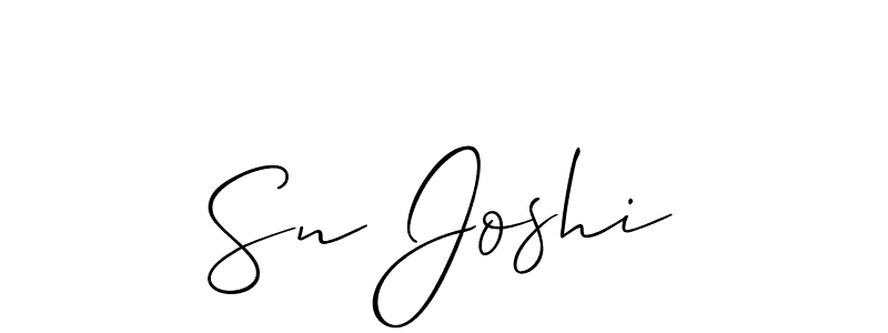 How to make Sn Joshi signature? Allison_Script is a professional autograph style. Create handwritten signature for Sn Joshi name. Sn Joshi signature style 2 images and pictures png