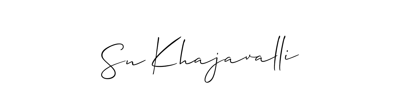 Similarly Allison_Script is the best handwritten signature design. Signature creator online .You can use it as an online autograph creator for name Sn Khajavalli. Sn Khajavalli signature style 2 images and pictures png