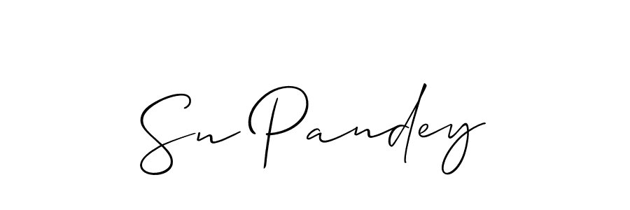 Design your own signature with our free online signature maker. With this signature software, you can create a handwritten (Allison_Script) signature for name Sn Pandey. Sn Pandey signature style 2 images and pictures png