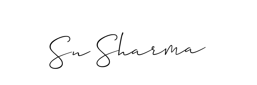 Design your own signature with our free online signature maker. With this signature software, you can create a handwritten (Allison_Script) signature for name Sn Sharma. Sn Sharma signature style 2 images and pictures png