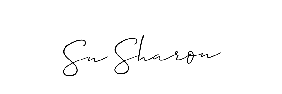 Once you've used our free online signature maker to create your best signature Allison_Script style, it's time to enjoy all of the benefits that Sn Sharon name signing documents. Sn Sharon signature style 2 images and pictures png