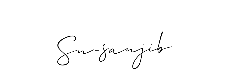 Create a beautiful signature design for name Sn-sanjib. With this signature (Allison_Script) fonts, you can make a handwritten signature for free. Sn-sanjib signature style 2 images and pictures png