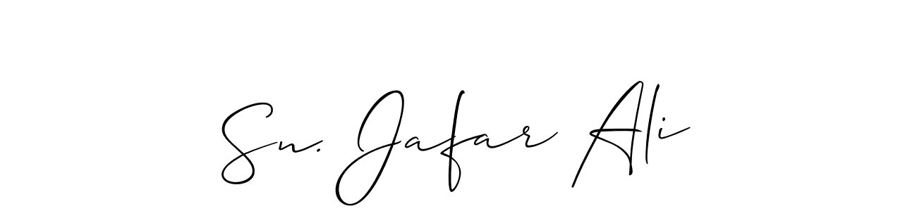 if you are searching for the best signature style for your name Sn. Jafar Ali. so please give up your signature search. here we have designed multiple signature styles  using Allison_Script. Sn. Jafar Ali signature style 2 images and pictures png