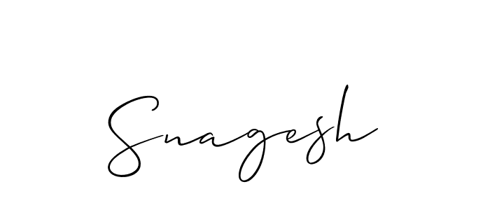 Create a beautiful signature design for name Snagesh. With this signature (Allison_Script) fonts, you can make a handwritten signature for free. Snagesh signature style 2 images and pictures png