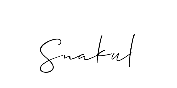 How to Draw Snakul signature style? Allison_Script is a latest design signature styles for name Snakul. Snakul signature style 2 images and pictures png