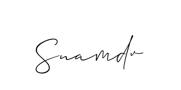 Also You can easily find your signature by using the search form. We will create Snamdv name handwritten signature images for you free of cost using Allison_Script sign style. Snamdv signature style 2 images and pictures png