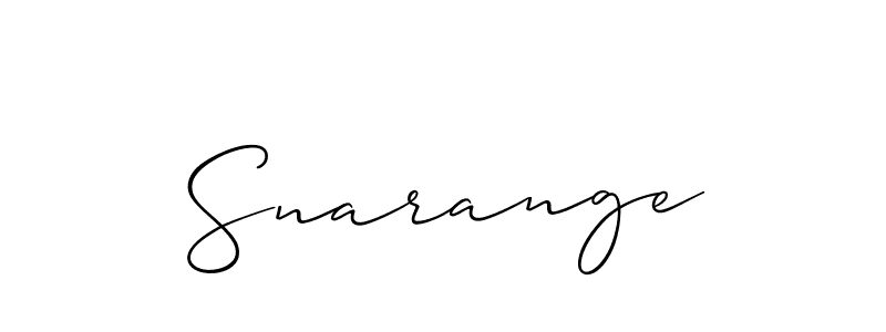 How to make Snarange name signature. Use Allison_Script style for creating short signs online. This is the latest handwritten sign. Snarange signature style 2 images and pictures png
