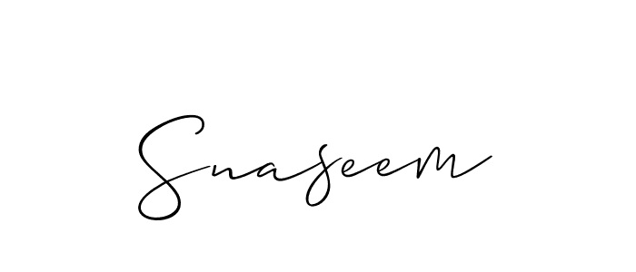 Also You can easily find your signature by using the search form. We will create Snaseem name handwritten signature images for you free of cost using Allison_Script sign style. Snaseem signature style 2 images and pictures png