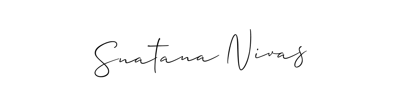 Snatana Nivas stylish signature style. Best Handwritten Sign (Allison_Script) for my name. Handwritten Signature Collection Ideas for my name Snatana Nivas. Snatana Nivas signature style 2 images and pictures png