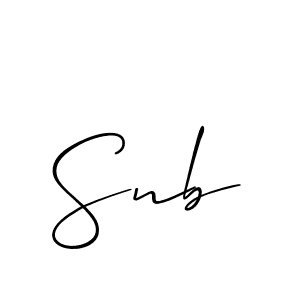 You should practise on your own different ways (Allison_Script) to write your name (Snb) in signature. don't let someone else do it for you. Snb signature style 2 images and pictures png