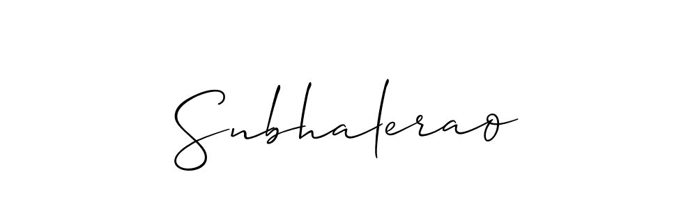 Use a signature maker to create a handwritten signature online. With this signature software, you can design (Allison_Script) your own signature for name Snbhalerao. Snbhalerao signature style 2 images and pictures png