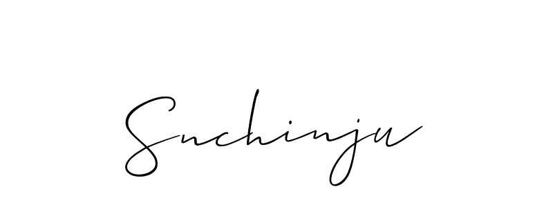 Once you've used our free online signature maker to create your best signature Allison_Script style, it's time to enjoy all of the benefits that Snchinju name signing documents. Snchinju signature style 2 images and pictures png