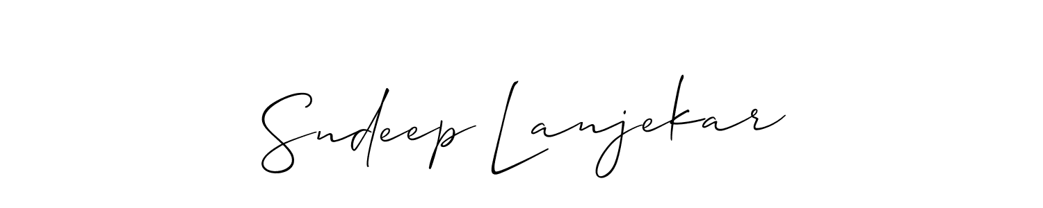 Similarly Allison_Script is the best handwritten signature design. Signature creator online .You can use it as an online autograph creator for name Sndeep Lanjekar. Sndeep Lanjekar signature style 2 images and pictures png