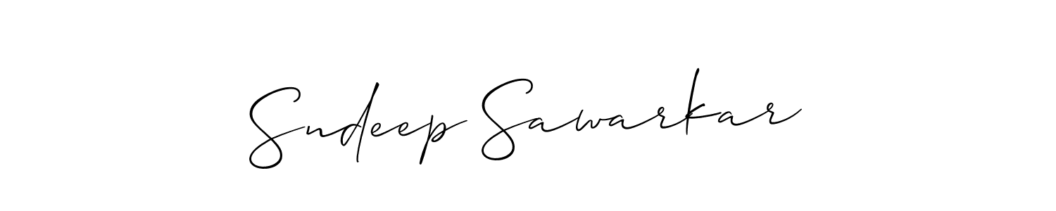 Sndeep Sawarkar stylish signature style. Best Handwritten Sign (Allison_Script) for my name. Handwritten Signature Collection Ideas for my name Sndeep Sawarkar. Sndeep Sawarkar signature style 2 images and pictures png