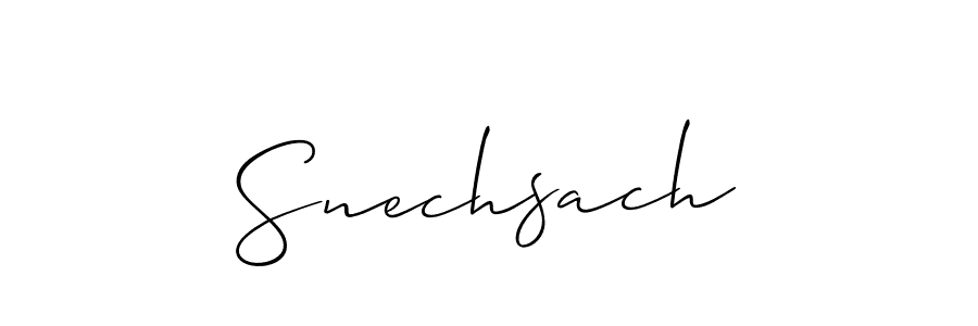 How to make Snechsach signature? Allison_Script is a professional autograph style. Create handwritten signature for Snechsach name. Snechsach signature style 2 images and pictures png