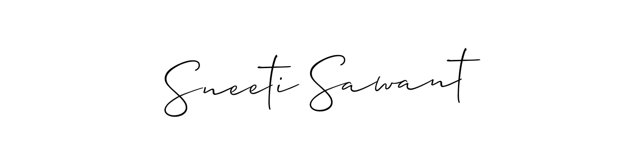 Design your own signature with our free online signature maker. With this signature software, you can create a handwritten (Allison_Script) signature for name Sneeti Sawant. Sneeti Sawant signature style 2 images and pictures png