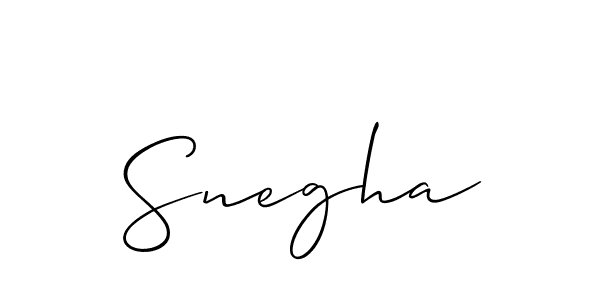 Snegha stylish signature style. Best Handwritten Sign (Allison_Script) for my name. Handwritten Signature Collection Ideas for my name Snegha. Snegha signature style 2 images and pictures png