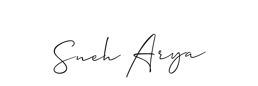 You should practise on your own different ways (Allison_Script) to write your name (Sneh Arya) in signature. don't let someone else do it for you. Sneh Arya signature style 2 images and pictures png