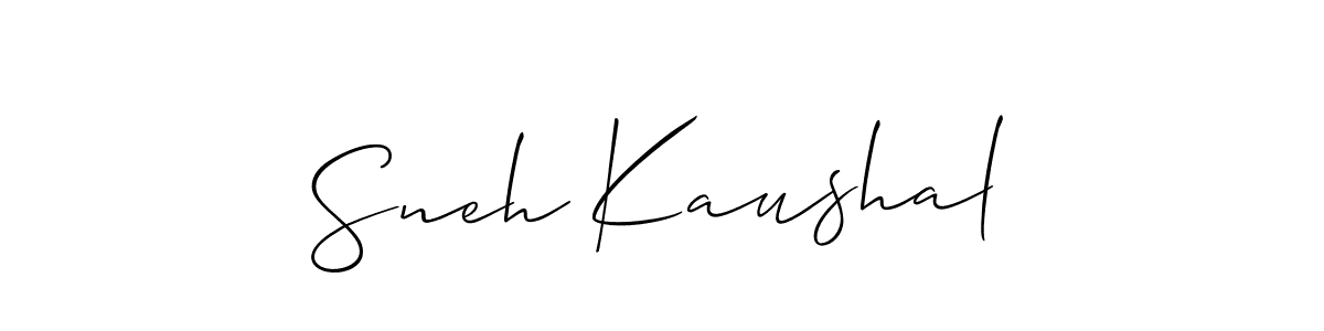 Create a beautiful signature design for name Sneh Kaushal. With this signature (Allison_Script) fonts, you can make a handwritten signature for free. Sneh Kaushal signature style 2 images and pictures png