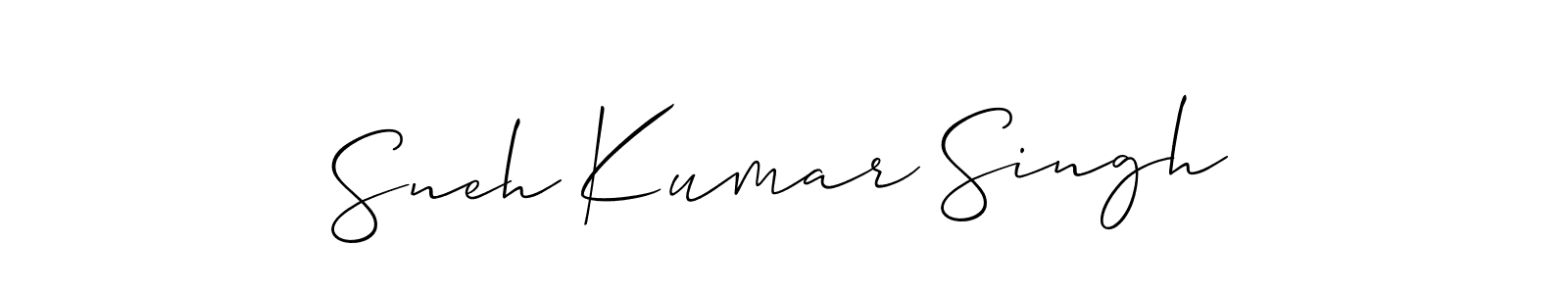 This is the best signature style for the Sneh Kumar Singh name. Also you like these signature font (Allison_Script). Mix name signature. Sneh Kumar Singh signature style 2 images and pictures png
