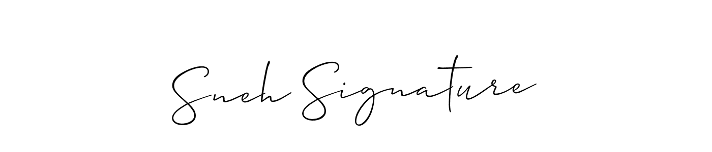 How to make Sneh Signature signature? Allison_Script is a professional autograph style. Create handwritten signature for Sneh Signature name. Sneh Signature signature style 2 images and pictures png