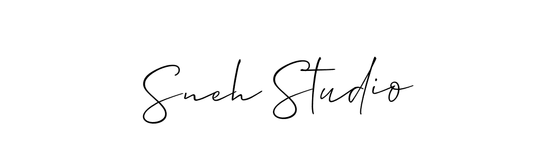 Also You can easily find your signature by using the search form. We will create Sneh Studio name handwritten signature images for you free of cost using Allison_Script sign style. Sneh Studio signature style 2 images and pictures png