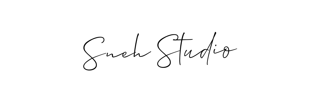 Also You can easily find your signature by using the search form. We will create Sneh Studio name handwritten signature images for you free of cost using Allison_Script sign style. Sneh Studio signature style 2 images and pictures png