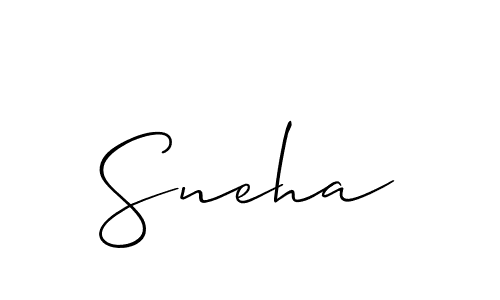 Design your own signature with our free online signature maker. With this signature software, you can create a handwritten (Allison_Script) signature for name Sneha. Sneha signature style 2 images and pictures png