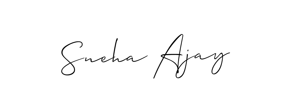 Design your own signature with our free online signature maker. With this signature software, you can create a handwritten (Allison_Script) signature for name Sneha Ajay. Sneha Ajay signature style 2 images and pictures png