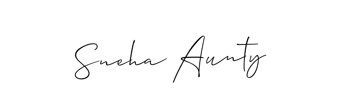 How to make Sneha Aunty signature? Allison_Script is a professional autograph style. Create handwritten signature for Sneha Aunty name. Sneha Aunty signature style 2 images and pictures png