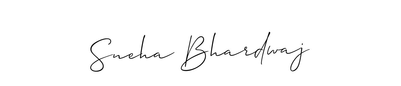 This is the best signature style for the Sneha Bhardwaj name. Also you like these signature font (Allison_Script). Mix name signature. Sneha Bhardwaj signature style 2 images and pictures png