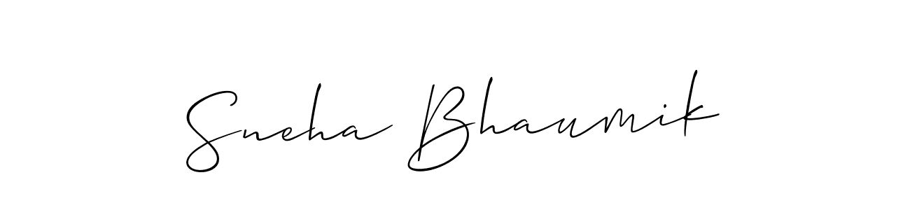 Sneha Bhaumik stylish signature style. Best Handwritten Sign (Allison_Script) for my name. Handwritten Signature Collection Ideas for my name Sneha Bhaumik. Sneha Bhaumik signature style 2 images and pictures png