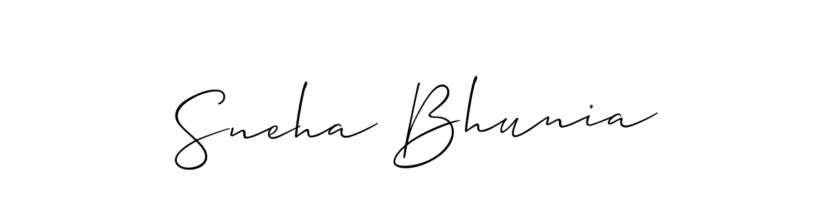 How to Draw Sneha Bhunia signature style? Allison_Script is a latest design signature styles for name Sneha Bhunia. Sneha Bhunia signature style 2 images and pictures png