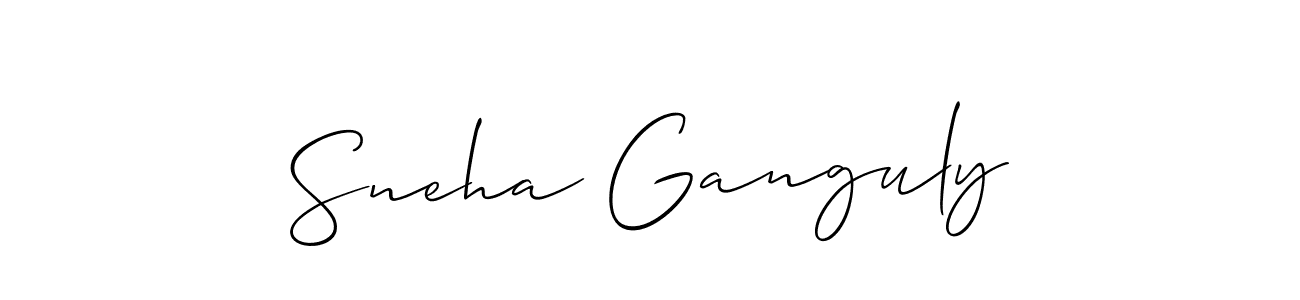 Also we have Sneha Ganguly name is the best signature style. Create professional handwritten signature collection using Allison_Script autograph style. Sneha Ganguly signature style 2 images and pictures png