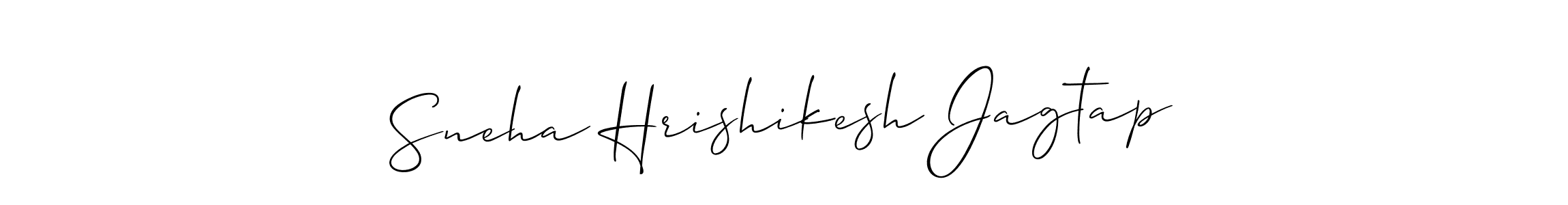 How to make Sneha Hrishikesh Jagtap signature? Allison_Script is a professional autograph style. Create handwritten signature for Sneha Hrishikesh Jagtap name. Sneha Hrishikesh Jagtap signature style 2 images and pictures png