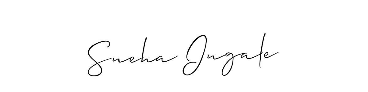 How to make Sneha Ingale signature? Allison_Script is a professional autograph style. Create handwritten signature for Sneha Ingale name. Sneha Ingale signature style 2 images and pictures png