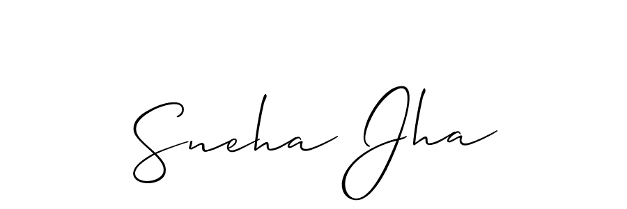 Best and Professional Signature Style for Sneha Jha. Allison_Script Best Signature Style Collection. Sneha Jha signature style 2 images and pictures png