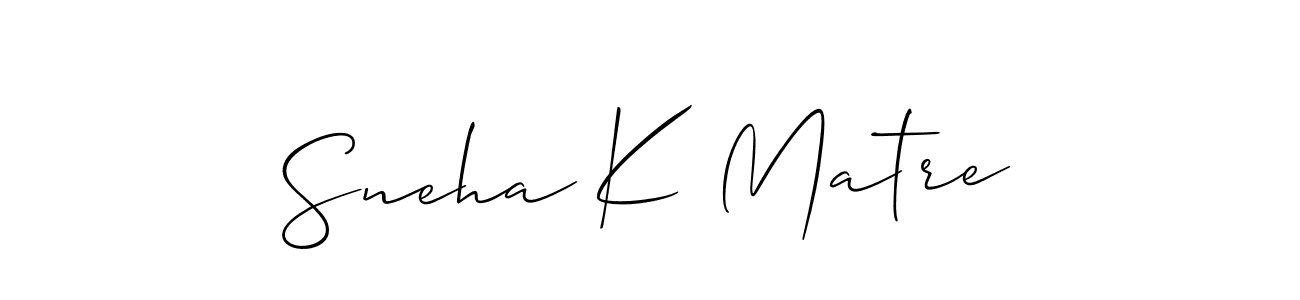 if you are searching for the best signature style for your name Sneha K Matre. so please give up your signature search. here we have designed multiple signature styles  using Allison_Script. Sneha K Matre signature style 2 images and pictures png
