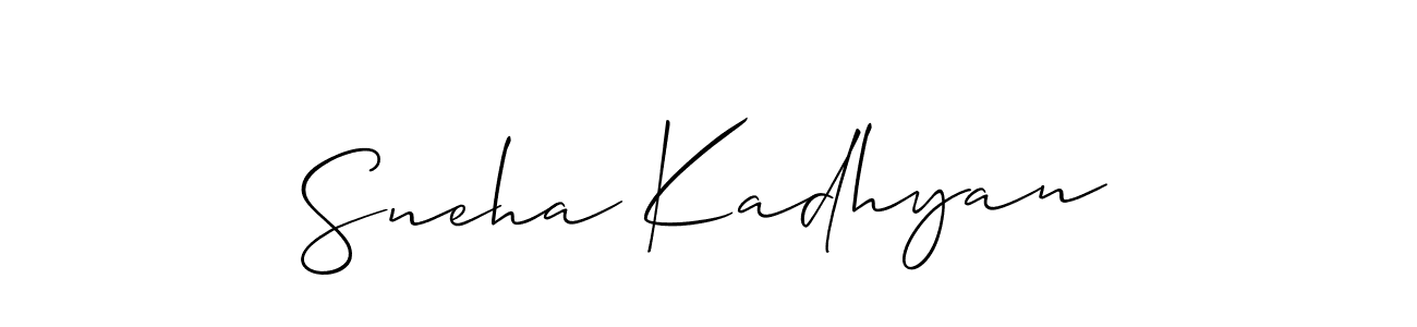 It looks lik you need a new signature style for name Sneha Kadhyan. Design unique handwritten (Allison_Script) signature with our free signature maker in just a few clicks. Sneha Kadhyan signature style 2 images and pictures png