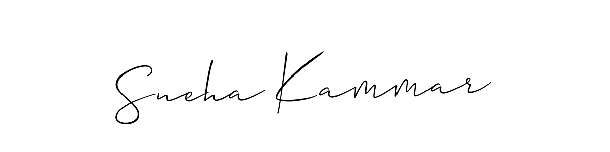 Design your own signature with our free online signature maker. With this signature software, you can create a handwritten (Allison_Script) signature for name Sneha Kammar. Sneha Kammar signature style 2 images and pictures png