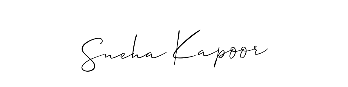 How to make Sneha Kapoor name signature. Use Allison_Script style for creating short signs online. This is the latest handwritten sign. Sneha Kapoor signature style 2 images and pictures png