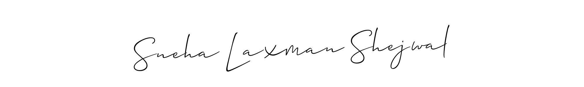 The best way (Allison_Script) to make a short signature is to pick only two or three words in your name. The name Sneha Laxman Shejwal include a total of six letters. For converting this name. Sneha Laxman Shejwal signature style 2 images and pictures png